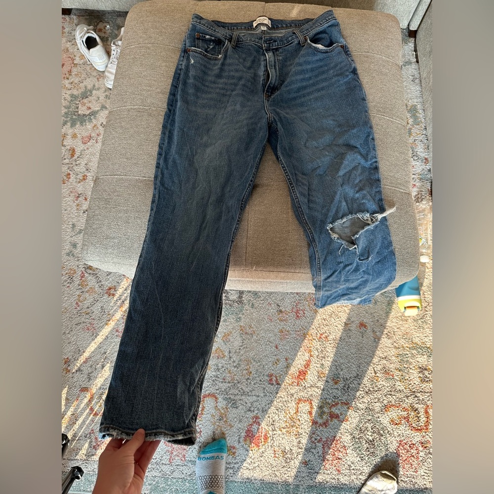 Abercrombie Ultra High Rise The 90’s Slim Straight, Curve Love, 33/16R Jeans